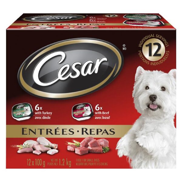 CESAR ENTREE BEEF/TURKEY  12X100G