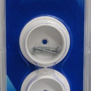 CLOSET POLE SOCKET PLASTIC 2 PIECE