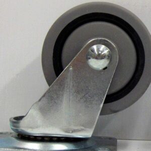 SWIVEL CASTER RUBBER WHEEL GREY 3IN
