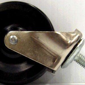 CASTER THREADED STEM BLACK 3-IN