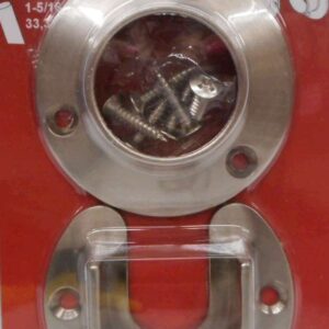 CLOSET POLE SOCKET NICKEL 2 PIECE