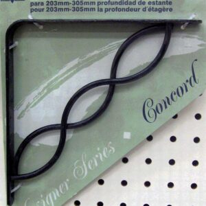CONCORD L SHELF BRACKET BLACK 8-IN