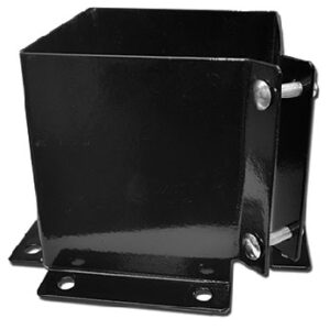 POST HOLDER BOLT DOWN BLACK 6X6-IN