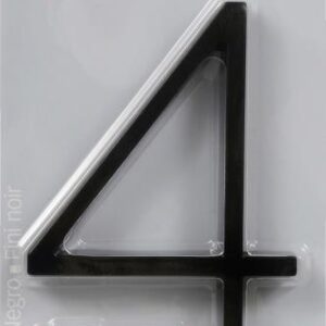 ZINC HOUSE NUMBER 4 BLACK 5-IN