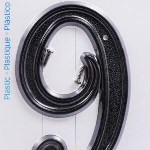 PLASTIC HOUSE NUMBER 9 BLACK 5.5-IN