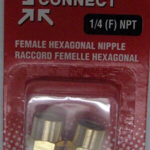 HEXAGONAL NIPPLE 1/4-IN FNPT