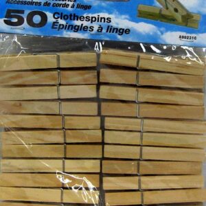 WOODEN CLOTHESPINS 50 PACK