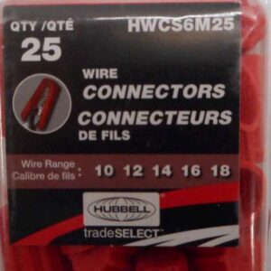 WIRE CONNECTOR RED 25 PACK