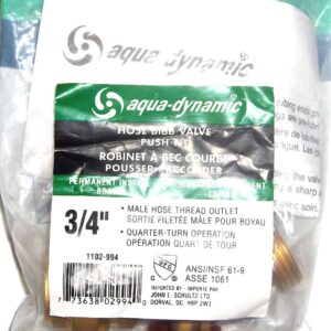 HOSE BIBB PUSH-FIT 3/4-IN