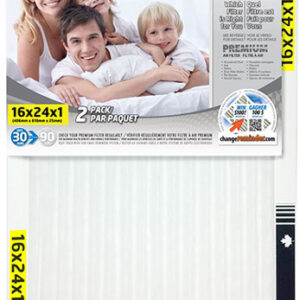 FURNACE FILTER MERV 8 16X24-IN 2PK