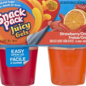 Snack Pack Gelatin Strawberry Orange No Sugar Added 12 × 4-Pack case