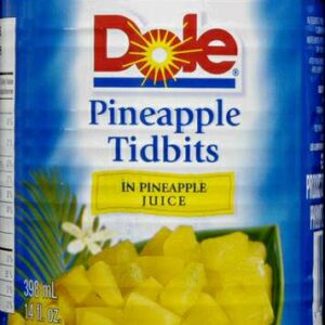 Dole Pineapple Tidbits in Juice 24 × 398ml case