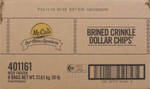 MCCAIN POTATO C/C DOLLAR  CHIPS FZ