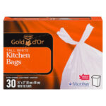 C.GLD TALL WHT KITCHN BAG 24X27