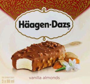 HAAGEN DAZS VAN/ALMD BAR 88ML-Z