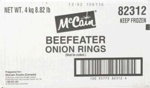 MCCAIN ONION RINGS BTTRD  BEEFEATER