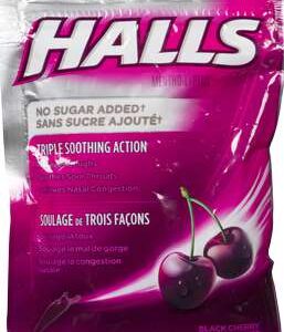 HALLS BLACK    CHERRY S/F  25EA BAG