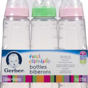 GRBR CLEAR 9OZ NURSER 3PK