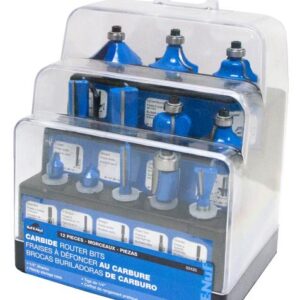 CARBIDE ROUTER BIT SET 12 PC
