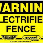 ELECTRIC FENCE WARNING SIGN 6X10IN