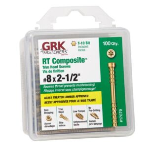 TRIM SCREW 8 X 2-1/2IN 100 PACK