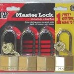 PADLOCK BRASS 1 9/16-IN 4 PACK