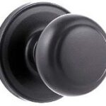 TROY PASSAGE DOOR KNOB IRON BLACK