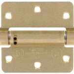 SPRING HINGE SATIN BRASS ADJ 4-IN
