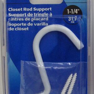 CLOSET ROD BRACKET WHITE 1-IN