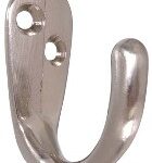 SINGLE HOOK SATIN NICKEL 2 PACK