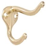 HAT AND COAT HOOK BRASS 2 PACK