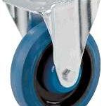 RIGID CASTER RUBBER WHEEL BLUE 4-IN