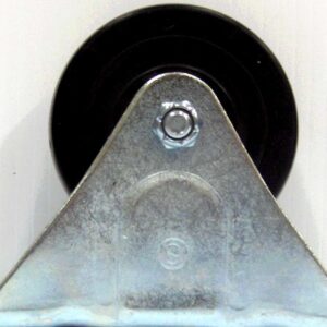 RIGID CASTER RUBBER WHEEL BLACK 5IN