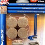FELT PAD WITH SCREW BEIGE 1-IN 8 PK