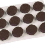 FELT PAD ROUND BROWN 1/2IN 24 PACK