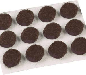 FELT PAD ROUND BROWN 1/2IN 24 PACK