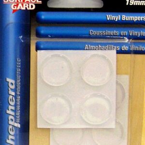 VINYL PAD ROUND CLEAR 3/4-IN 8 PACK