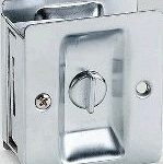POCKET DOOR PRIVACY SQUARE CHROME