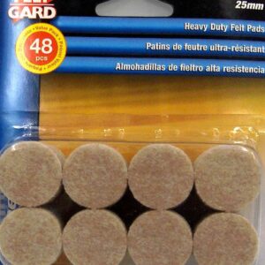 FELT PAD ROUND BEIGE 1-IN 48 PACK
