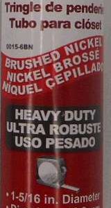 CLOSET POLE STEEL NICKEL 6-FT