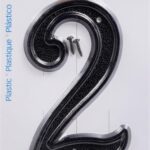PLASTIC HOUSE NUMBER 2 BLACK 5.5-IN