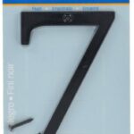 HOUSE NUMBER 7 CHROME BLACK 4 INCH