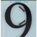HOUSE NUMBER 9 CHROME BLACK 4 INCH