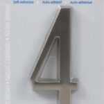 HOUSE NUMBER 4 NICKEL 4 INCH