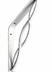 CONCORD L SHELF BRACKET 8-IN WHITE
