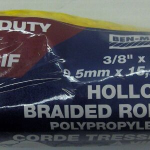 POLY ROPE HOLLOW YELLOW 3/8IN 50FT