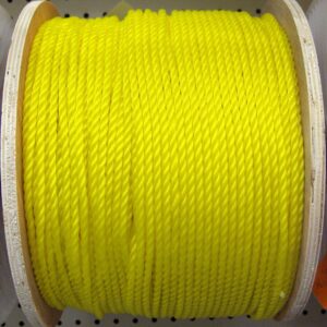 POLY ROPE TWIST YELLOW 1/4-IN