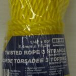 POLY ROPE TWIST YELLOW 1/4IN X 50FT