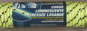 POLY ROPE GLOW-IN-DARK 3/16 X 50