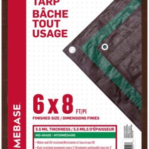 TARP MID GRADE BROWN/GREEN 6 X 8FT